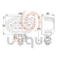 Universal impermeable 24W LED luz del trabajo de campo a través con viga de punto/inundación/Combo